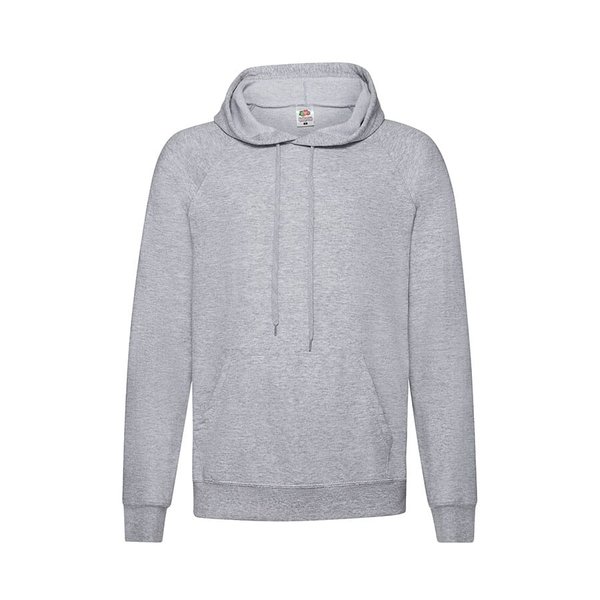 Толстовка без начеса LIGHTWEIGHT HOODED SWEAT 240 - Толстовка мужская "LIGHTWEIGHT", серый меланж_M, 80% хлопок, 20% полиэстер, 240 г/м2