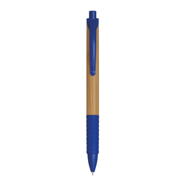 Ручка шариковая BAMBOO RUBBER, синяя - Ручка шариковая BAMBOO RUBBER, синяя