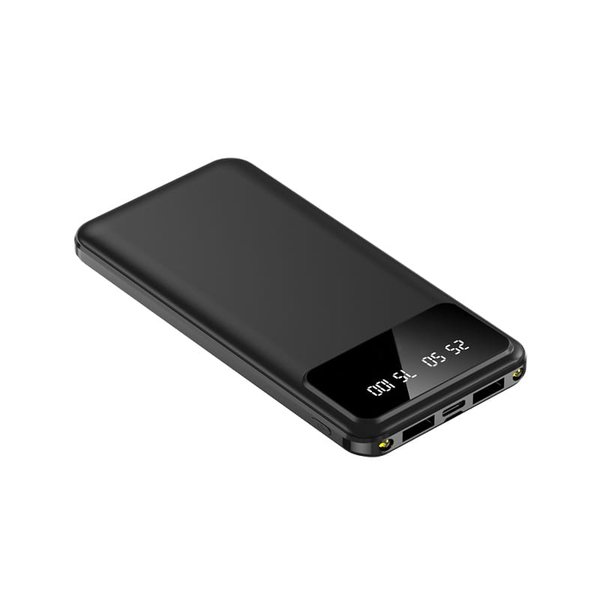 Внешний аккумулятор Dorado 10 000 mAh с фонариком - Внешний аккумулятор Dorado 10 000 mAh с фонариком, черный
