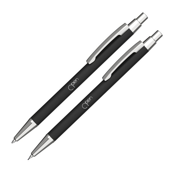 Набор "Ray" (ручка+карандаш), покрытие soft touch - Набор "Ray" (ручка+карандаш), покрытие soft touch черный