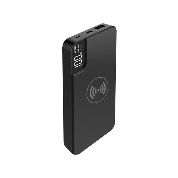 Внешний аккумулятор gPro QI, с беспроводной зарядкой 10000 mAh - Внешний аккумулятор gPro QI, с беспроводной зарядкой 10000 mAh, черный
