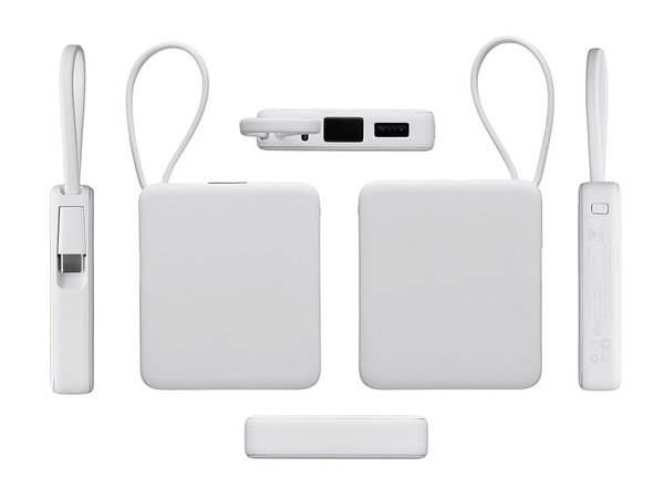 Внешний аккумулятор со встроенным кабелем USB-C «Дэнси», 5000 мАч - Внешний аккумулятор со встроенным кабелем USB-C «Дэнси», 5000 мАч