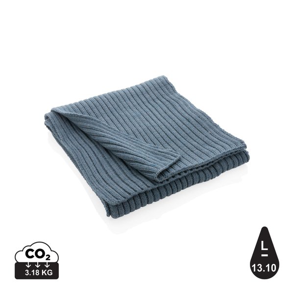 Вязаный шарф Impact из Polylana® AWARE™, 180x25 см - Вязаный шарф Impact из Polylana® AWARE™, 180x25 см