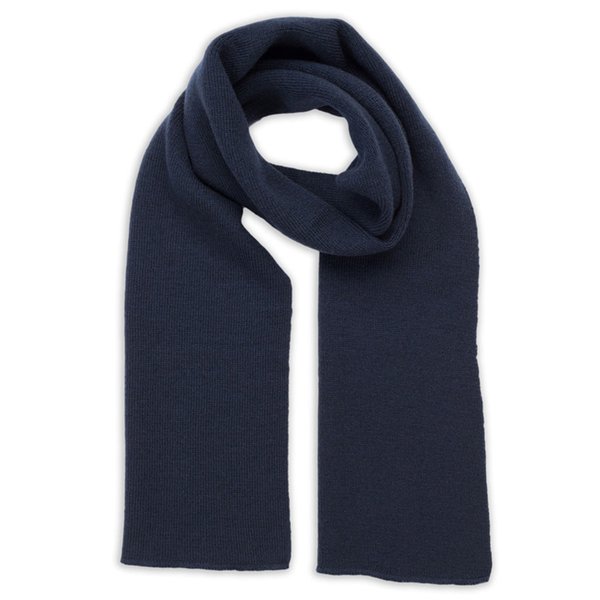 Шарф вязаный WIND SCARF - Шарф вязаный двойной "WIND SCARF"_темно-синий,100% акрил