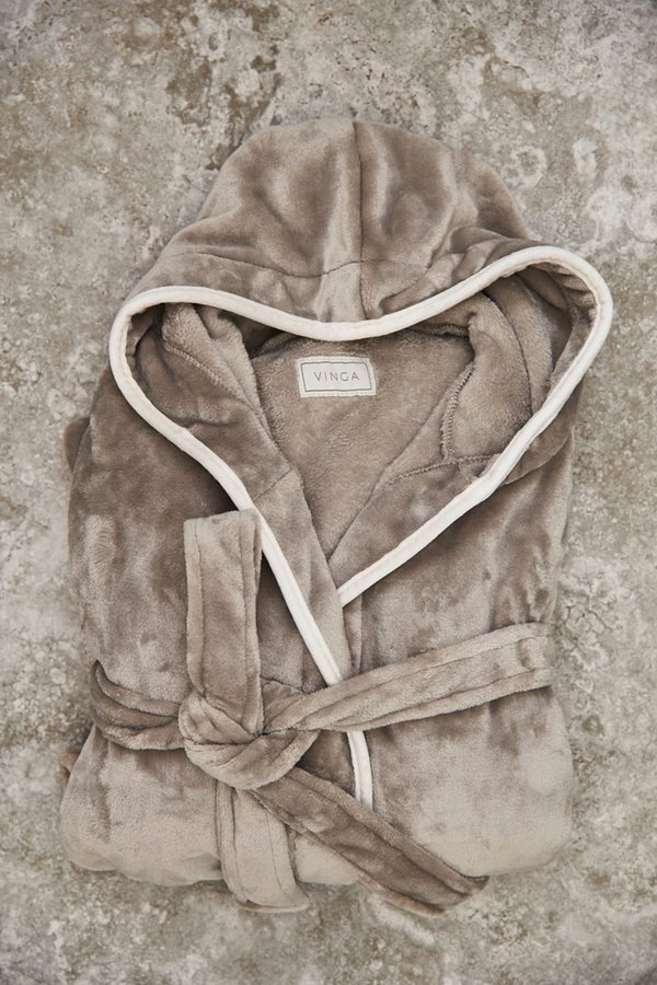 Банный халат VINGA Louis из rPET GRS, L-XL, унисекс, 350 г/м² - Банный халат VINGA Louis из rPET GRS, L-XL, унисекс, 350 г/м²