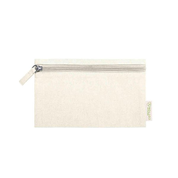 Косметичка HALGAR, рециклированный хлопок - Косметичка HALGAR, бежевый, 21 x 12.5 см, 100% переработанный хлопок