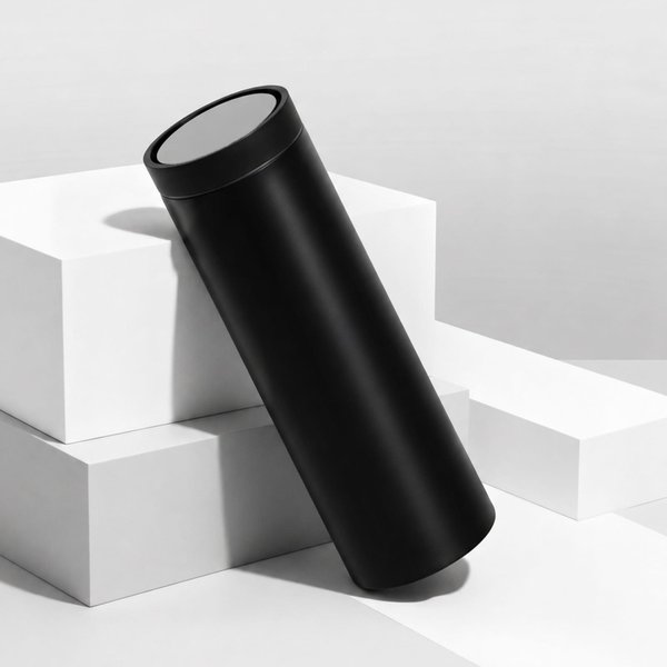 Вакуумная термокружка «Noble» с 360° крышкой-кнопкой, крафтовый тубус - Вакуумная термокружка «Noble» с 360° крышкой-кнопкой, крафтовый тубус