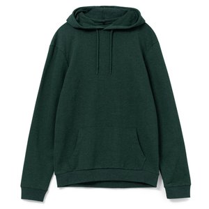 толстовка с капюшоном унисекс hoodie, темно-зеленый меланж