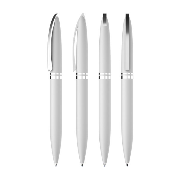 Ручка шариковая "Rocket", покрытие soft touch - Ручка шариковая "Rocket", покрытие soft touch белый