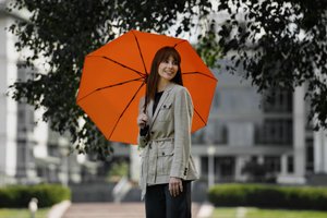 зонт складной monsoon, оранжевый