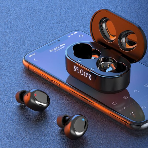 Наушники беспроводные Bluetooth Gubber TW16, черные - Наушники беспроводные Bluetooth Gubber TW16, черные