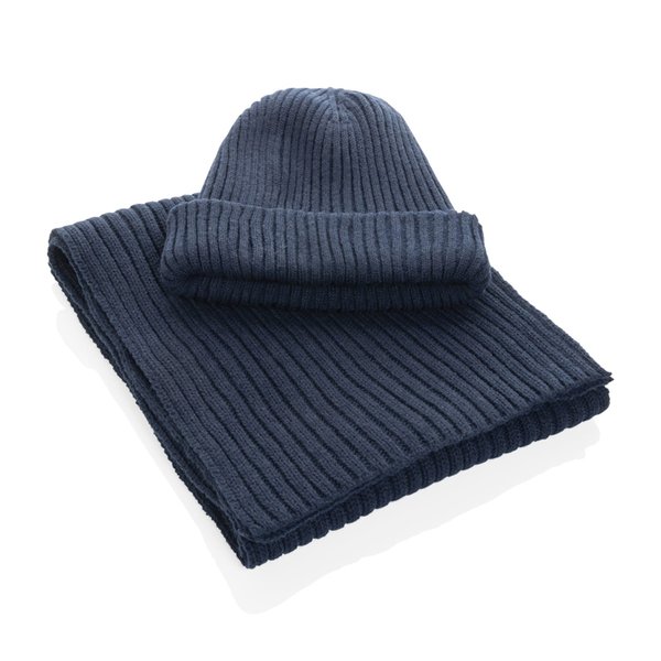 Вязаный шарф Impact из Polylana® AWARE™, 180x25 см - Вязаный шарф Impact из Polylana® AWARE™, 180x25 см