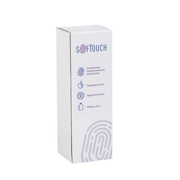 Бутылка для воды "Индиана" 600 мл, покрытие soft touch - Бутылка для воды "Индиана" 600 мл, покрытие soft touch оранжевый
