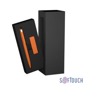 набор ручка + флеш-карта 8 гб в футляре, покрытие soft touch