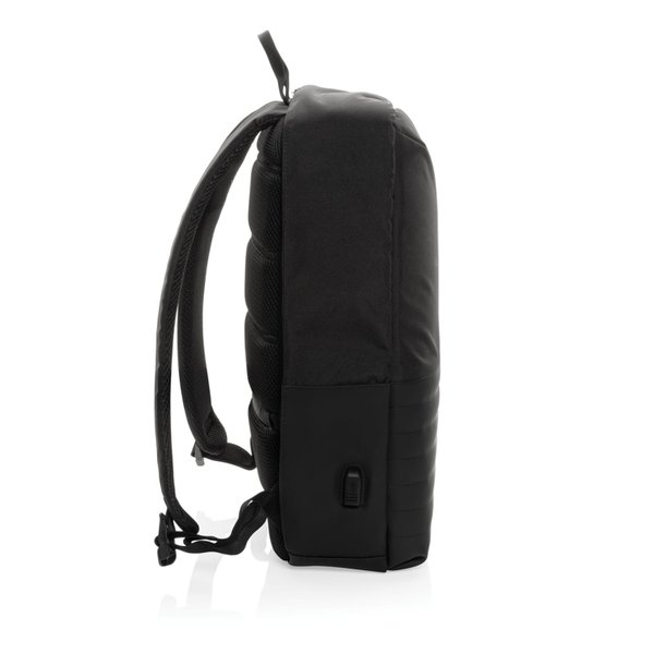 Антикражный рюкзак для ноутбука Swiss Peak с RFID-защитой из rPET AWARE™, 15,6’’ - Антикражный рюкзак для ноутбука Swiss Peak с RFID-защитой из rPET AWARE™, 15,6’’