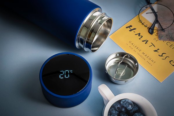 Термос Reactor софт-тач с датчиком температуры - Термос Reactor софт-тач с датчиком температуры (синий)