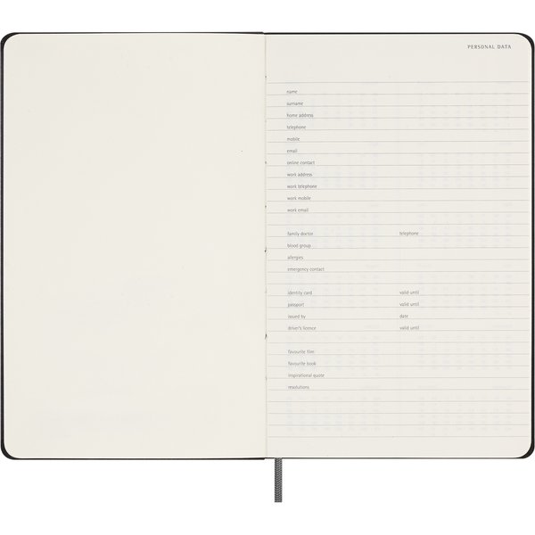 Планировщик Moleskine без даты на спирали - Планировщик Moleskine без даты на спирали
