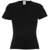Футболка "Lady-Fit Crew Neck T", черный_XL, 95% х/б, 5% эластан, 210 г/м2