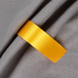 лента сатиновая satin 35 xxl, желтая, 250 см