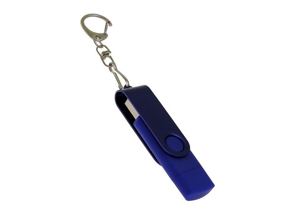 USB 3.0- флешка на 64 Гб с поворотным механизмом и дополнительным разъемом Type-C - USB 3.0- флешка на 64 Гб с поворотным механизмом и дополнительным разъемом Type-C