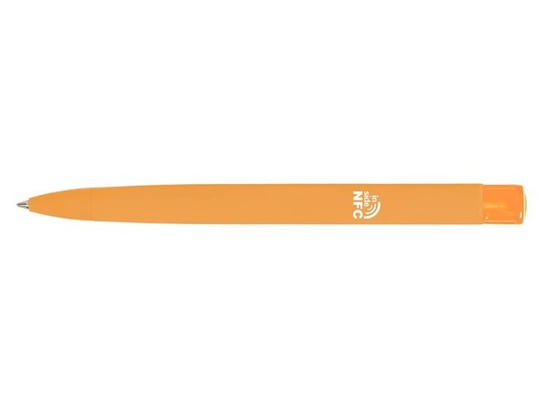 Ручка пластиковая шариковая трехгранная «Trinity K transparent Gum» soft-touch с чипом передачи информации NFC - Ручка пластиковая шариковая трехгранная «Trinity K transparent Gum» soft-touch с чипом передачи информации NFC