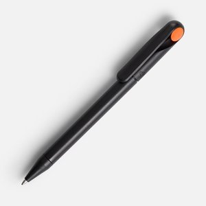ручка шариковая prodir ds1 tmm dot, черная с оранжевым
