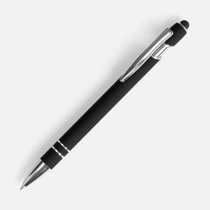 ручка шариковая pointer soft touch со стилусом, черная