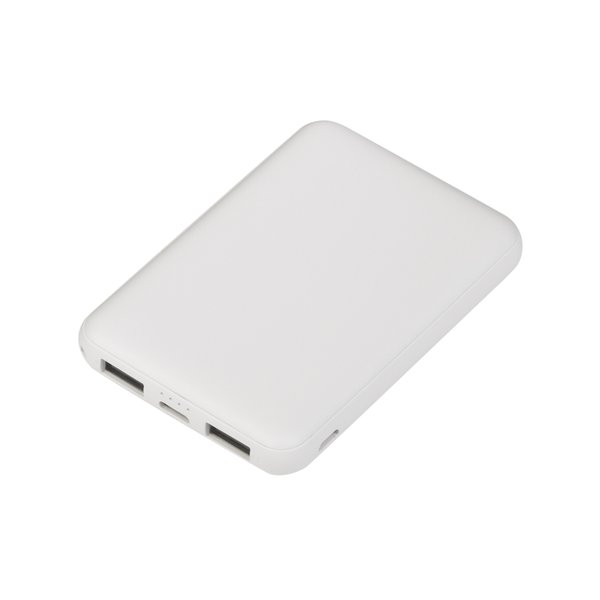 Зарядное устройство "Compact", 5000 mAh, белый - Зарядное устройство "Compact", 5000 mAh, белый белый