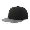 Бейсболка "SNAP BACK-S", 6 клиньев, пластик. застежка, чёрн/сер, 100% перераб. полиэстер, 300 гр/м2