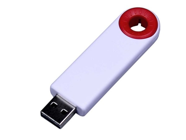 USB 2.0- флешка промо на 32 Гб прямоугольной формы, выдвижной механизм - USB 2.0- флешка промо на 32 Гб прямоугольной формы, выдвижной механизм
