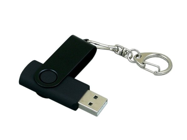 USB 3.0- флешка промо на 64 Гб с поворотным механизмом и однотонным металлическим клипом - USB 3.0- флешка промо на 64 Гб с поворотным механизмом и однотонным металлическим клипом