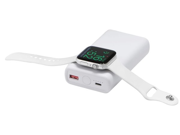 Внешний беспроводной аккумулятор 2-в-1 с функцией зарядки Apple Watch, QC/PD «AtomIQ», 10000 мАч - Внешний беспроводной аккумулятор 2-в-1 с функцией зарядки Apple Watch, QC/PD «AtomIQ», 10000 мАч