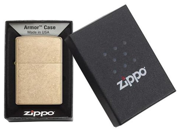 Зажигалка ZIPPO Armor™с покрытием Tumbled Brass - Зажигалка ZIPPO Armor™с покрытием Tumbled Brass