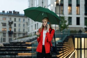 зонт-трость promo, темно-зеленый