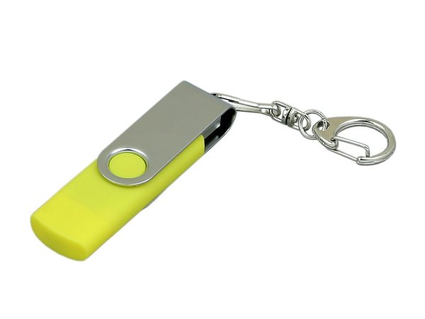 USB 2.0- флешка на 32 Гб с поворотным механизмом и дополнительным разъемом Micro USB - USB 2.0- флешка на 32 Гб с поворотным механизмом и дополнительным разъемом Micro USB