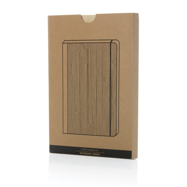 Блокнот Scribe с обложкой из бамбука, А5, 80 г/м² - Блокнот Scribe с обложкой из бамбука, А5, 80 г/м²