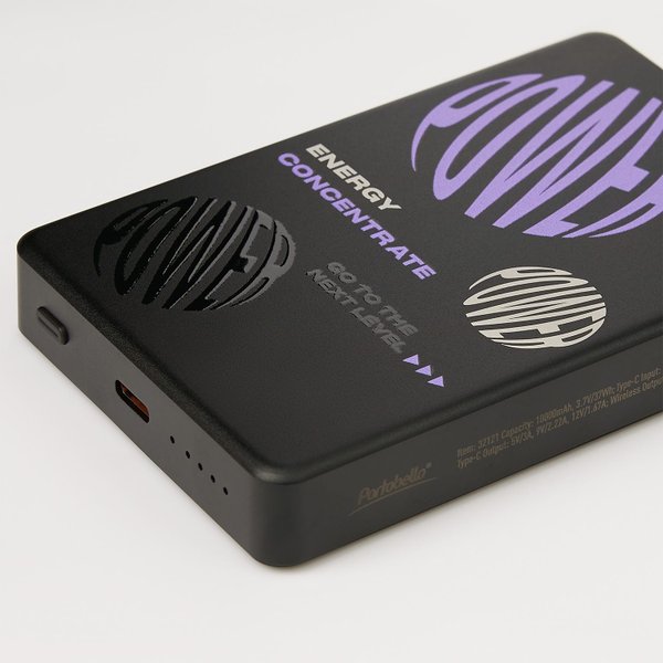Внешний аккумулятор Атлантис Плюс PD (Atlantis PD Plus) 10000mAh с функцией беспроводной зарядки 15W, черный