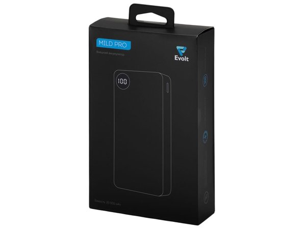 Внешний аккумулятор «Mild Pro» c быстрой зарядкой QC/PD, металлик soft-touch, 20 000 mAh - Внешний аккумулятор «Mild Pro» c быстрой зарядкой QC/PD, металлик soft-touch, 20 000 mAh