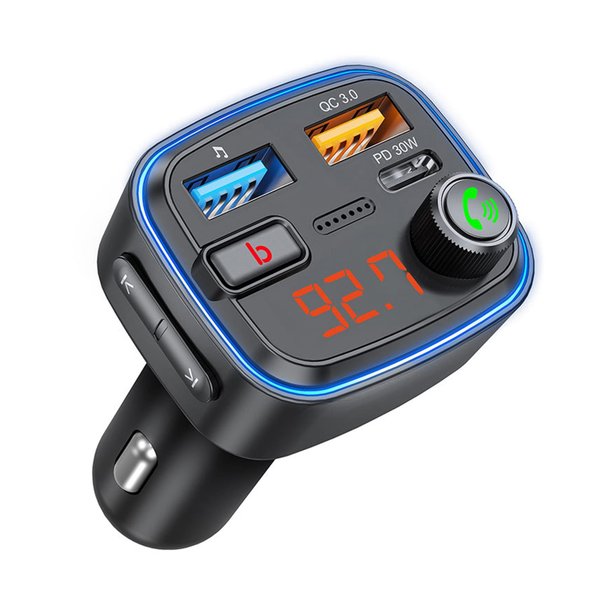 FM-трансмиттер Wave Pro, QC/PD, LED, 48Вт, ENC, Bass boost - FM-трансмиттер Wave Pro, QC/PD, LED, 48Вт, ENC, Bass boost