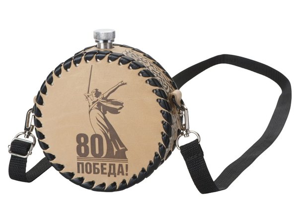 Фляга в кожаном чехле, 500 мл - Фляга в кожаном чехле, 500 мл