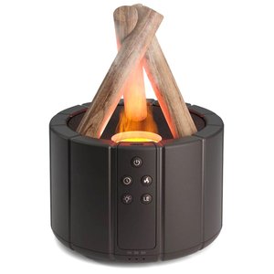 светодиодный usb увлажнитель-аромадиффузор bonfire с пультом д/у, чёрный