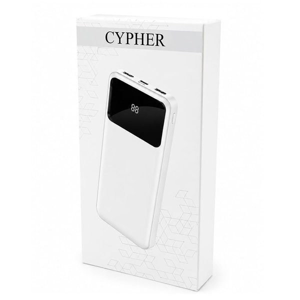 Внешний аккумулятор Cypher 10000 Mah - Внешний аккумулятор Cypher 10000 Mah, белый