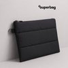 Чехол для ноутбука Superbag Bubble, стёганый, на молнии (черный)