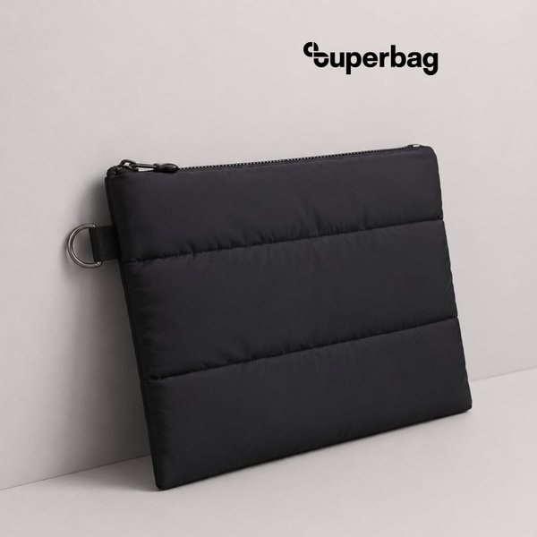 Чехол для ноутбука Superbag Bubble, стёганый, на молнии - Чехол для ноутбука Superbag Bubble, стёганый, на молнии (черный)