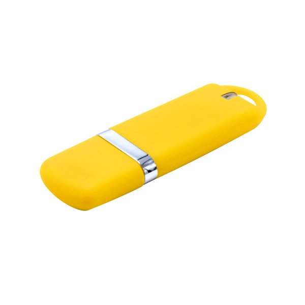 Флешка Shape с покрытием Софт Тач - Флешка Shape с покрытием Софт Тач 16 GB, желтая