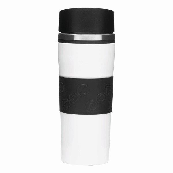 Колба двустенная ARABICA, черная, белая - Колба двустенная ARABICA, черная, белая