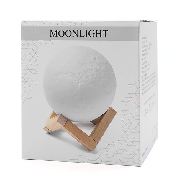 Беспроводная колонка-светильник Moonlight, белая - Беспроводная колонка-светильник Moonlight, белая