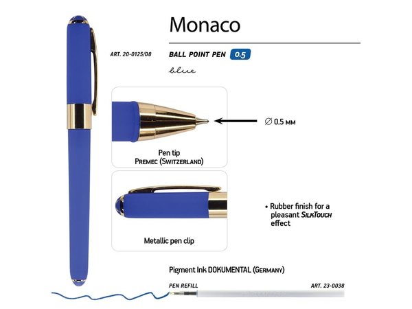 Ручка пластиковая шариковая «Monaco» - Ручка пластиковая шариковая «Monaco»