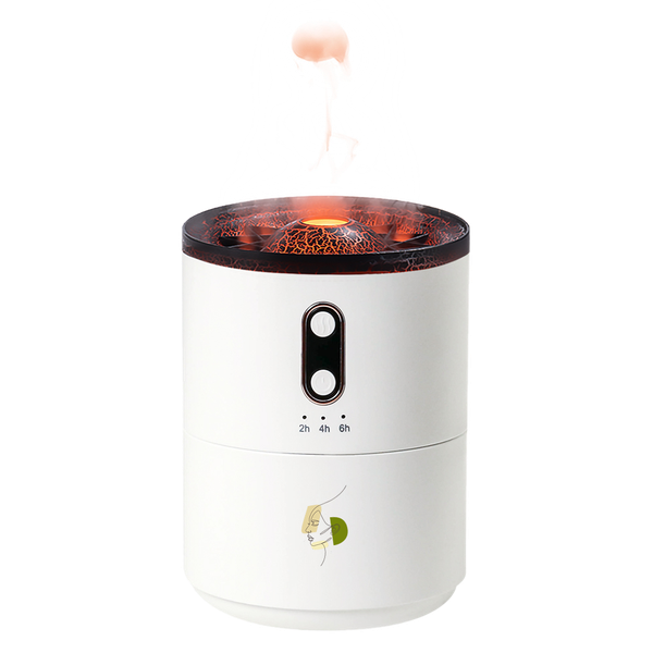 Светодиодный USB увлажнитель Volcano, белый - Светодиодный USB увлажнитель Volcano, белый