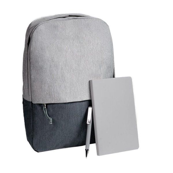 Подарочный набор READYPACK: рюкзак, ручка, блокнот, серый - Подарочный набор READYPACK: рюкзак, ручка, блокнот, серый